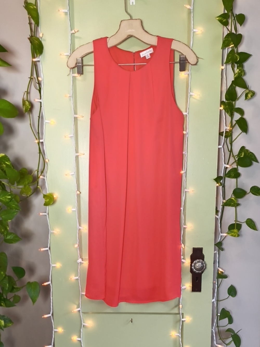 Women's Charming Charlie Salmon Coral Sleeveless Dress S